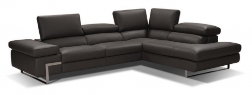 716 SECTIONAL COLLECTION BY INCANTO ITALIA IN LEATHER GRAPHITE
